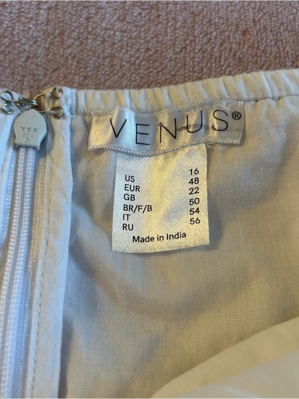 Venus white cotton halter dress with bow in front size 16 - Picture 6 of 12